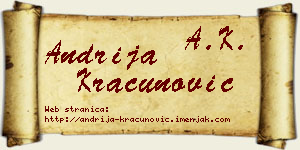Andrija Kračunović vizit kartica